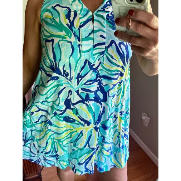 Lilly Pulitzer Halter Style Pool Blue Archelle Dress Size XXS Style 23250 - Picture 8 of 16